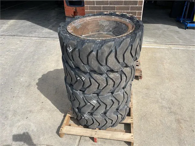 SET OF 4 SOLID SKID LOADER TIRES
